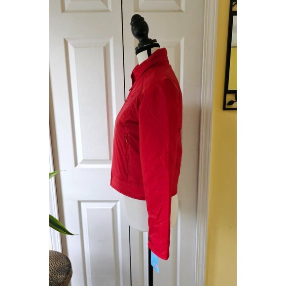 Vintage Paul Frank Womens Jacket, Moto Jacket, Winter Jacket, RARE, Red, Size Sm - Picture 9 of 11